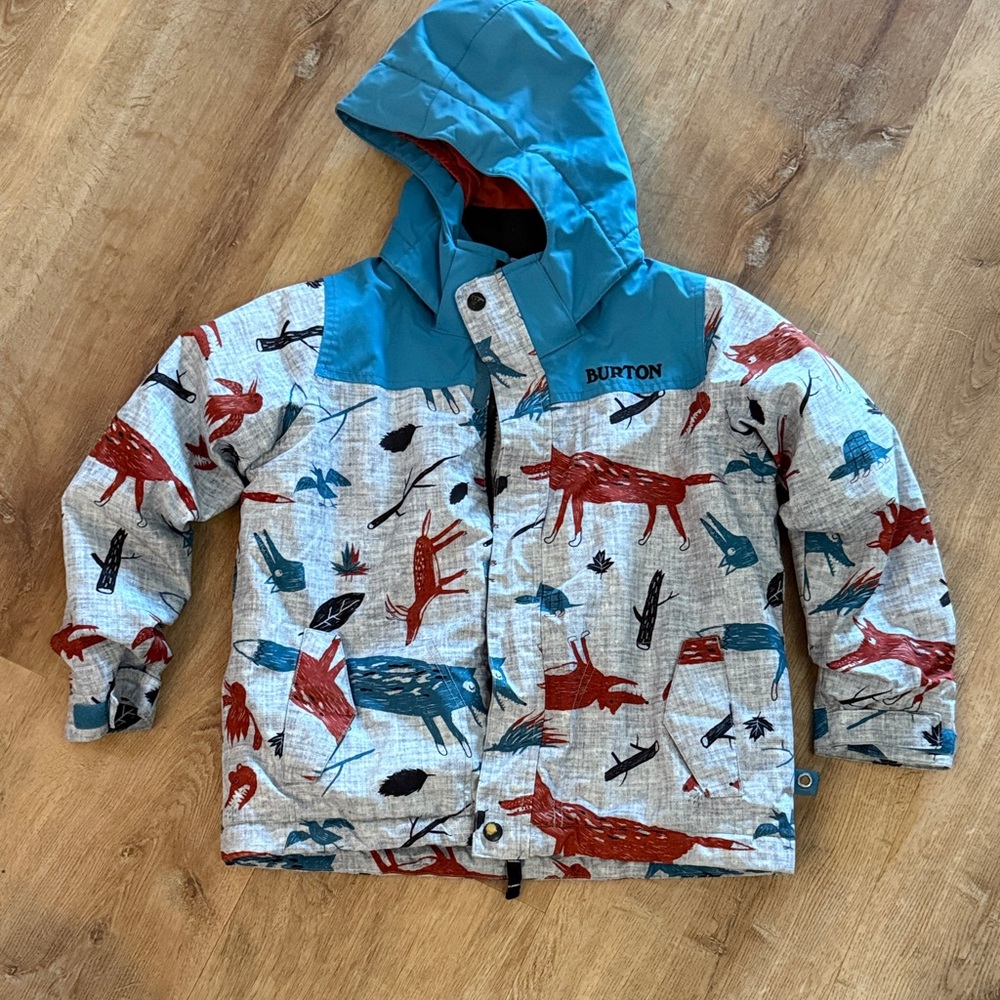 Burton Kids' Blue and Red Animal Print Jacket